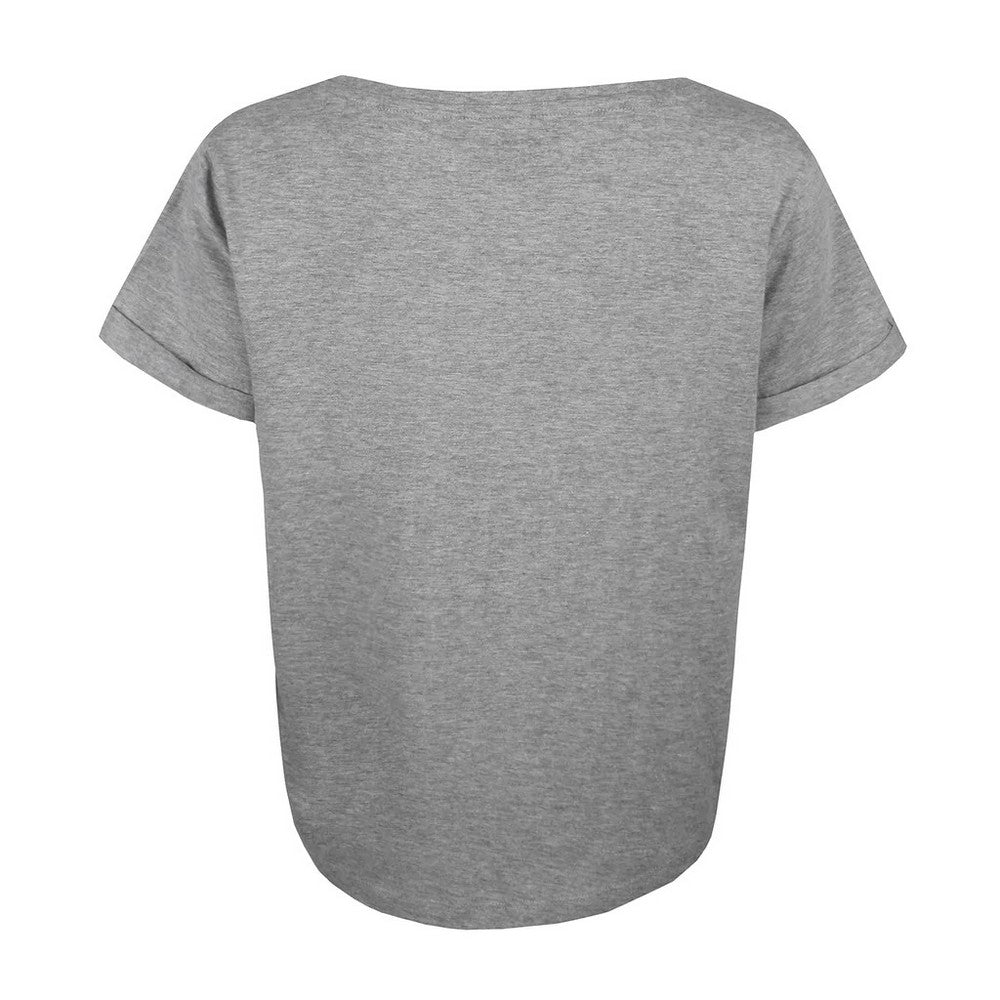 Sports Grey - Back - NASA Womens-Ladies Flag T-Shirt