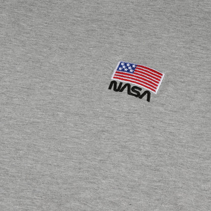 Sports Grey - Side - NASA Womens-Ladies Flag T-Shirt
