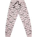 Light Pink-Black - Side - Disney Womens-Ladies Mickey Mouse Silhouette Long Pyjama Set