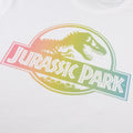 White - Side - Jurassic Park Womens-Ladies Gradient Logo T-Shirt