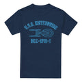 Navy - Front - Star Trek Mens Enterprise E Athletic T-Shirt