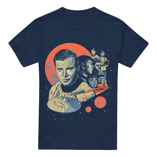 Navy - Front - Star Trek Mens Poster T-Shirt