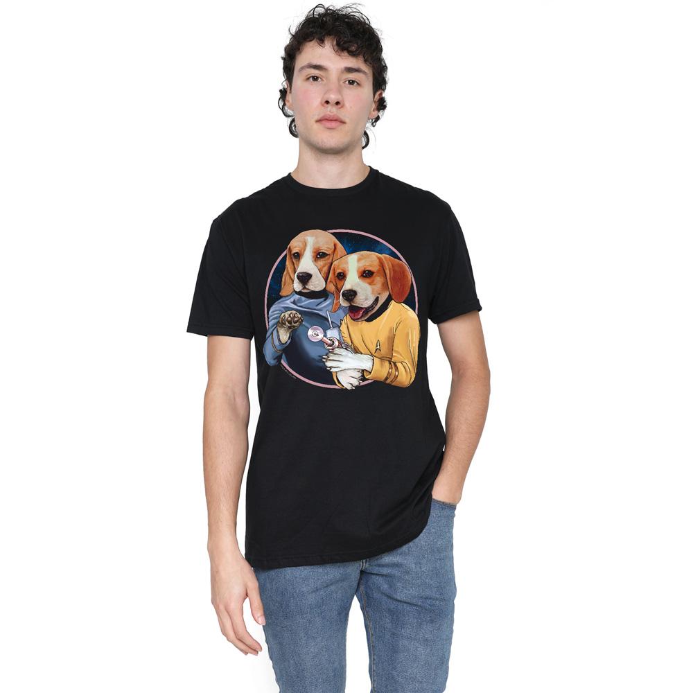 Black - Side - Star Trek Mens Dogs T-Shirt