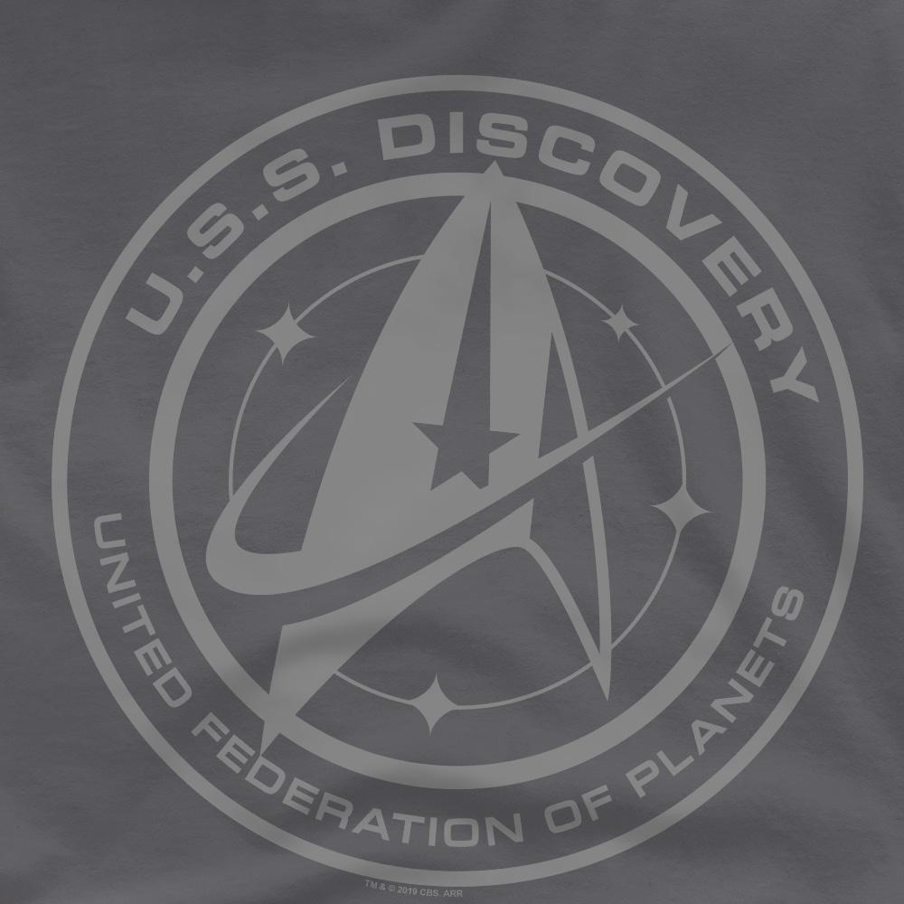 Charcoal - Pack Shot - Star Trek: Discovery Mens Discovery Crest T-Shirt