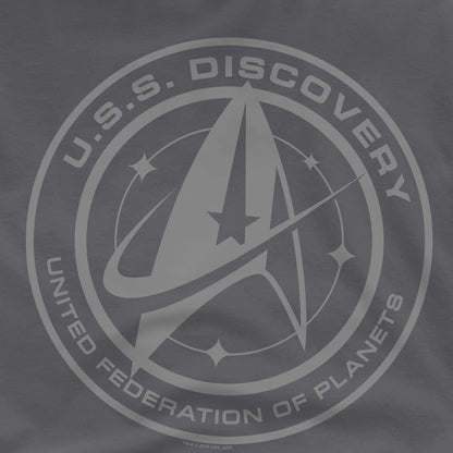Charcoal - Pack Shot - Star Trek: Discovery Mens Discovery Crest T-Shirt