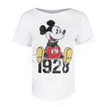 White - Front - Disney Womens-Ladies Mickey Mouse Year T-Shirt