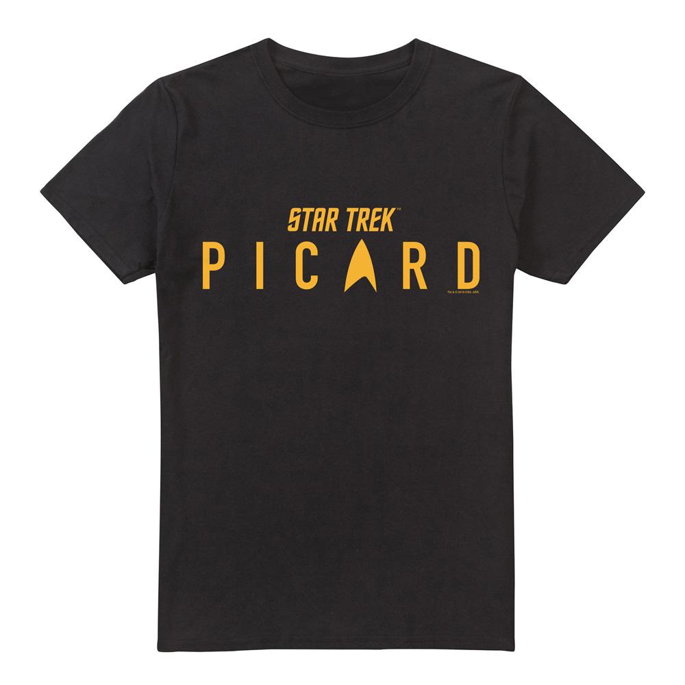 Black - Front - Star Trek: Picard Mens Logo T-Shirt