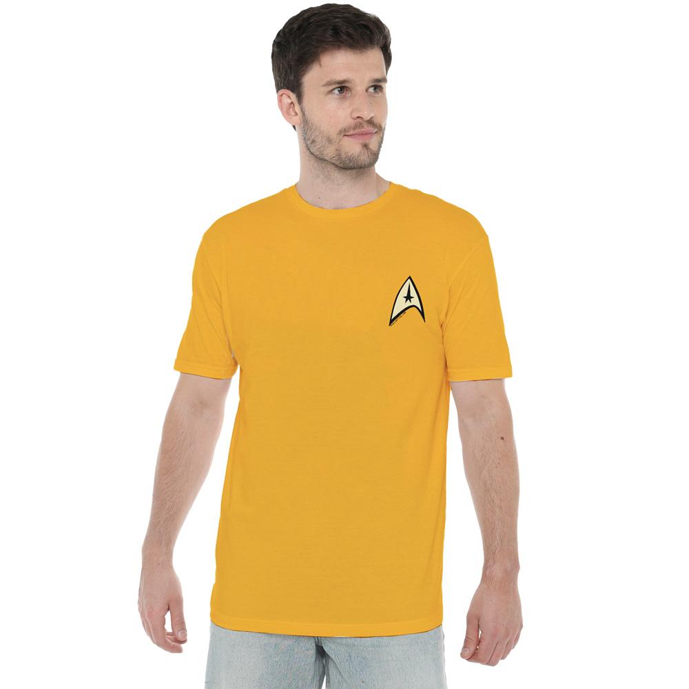 Gold - Side - Star Trek Mens Command Uniform Foil T-Shirt