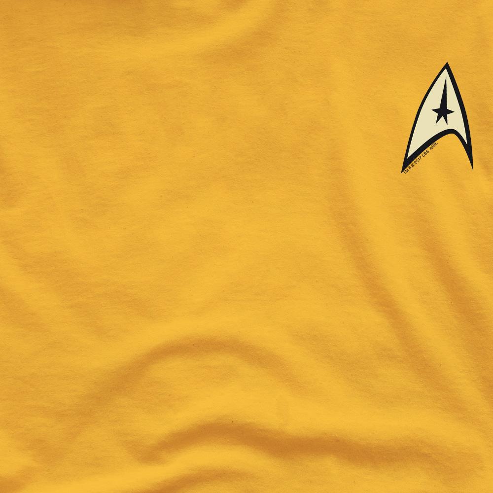 Gold - Pack Shot - Star Trek Mens Command Uniform Foil T-Shirt