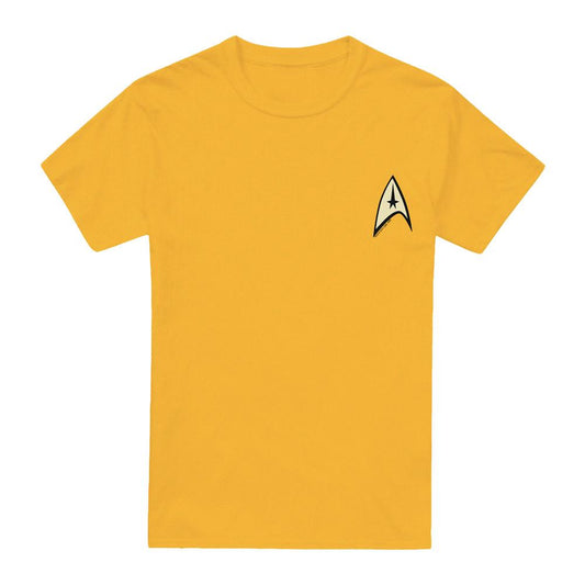 Gold - Front - Star Trek Mens Command Uniform Foil T-Shirt