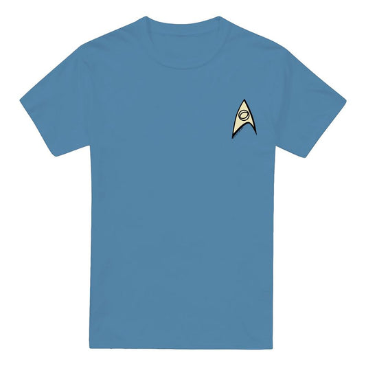 Carolina Blue - Front - Star Trek Mens Science Uniform Foil T-Shirt