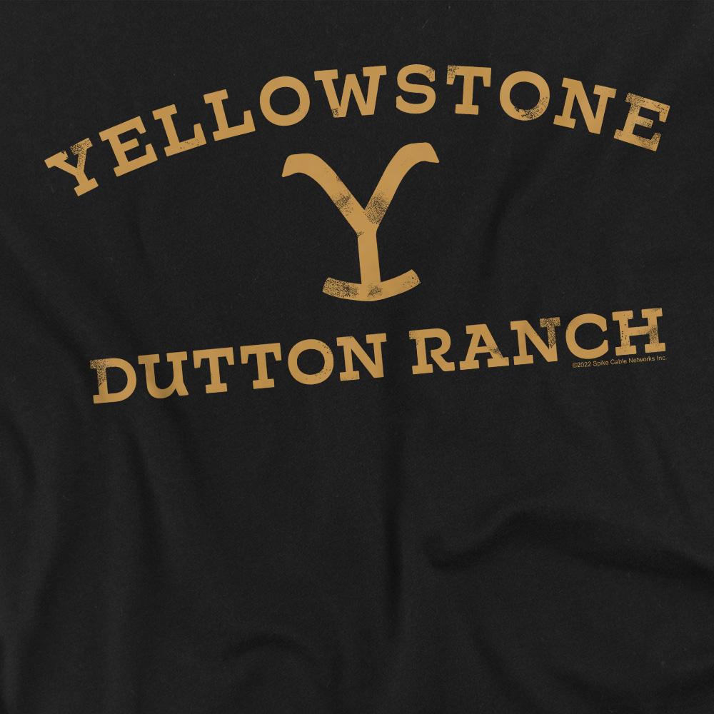Black - Side - Yellowstone Mens Arched Logo T-Shirt