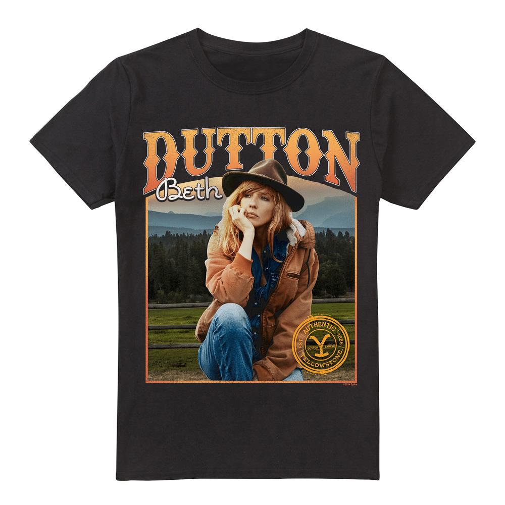 Black - Front - Yellowstone Mens Thoughts Beth Dutton T-Shirt