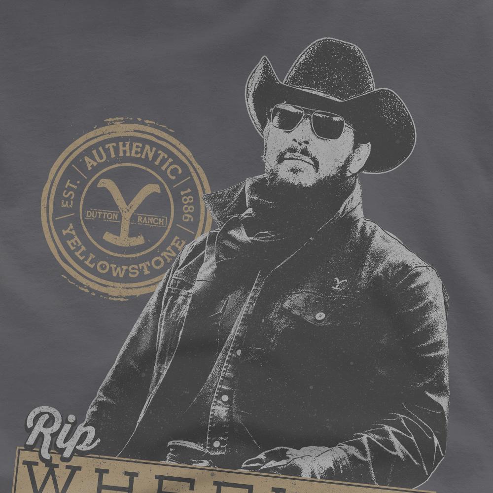 Charcoal - Lifestyle - Yellowstone Mens Rip Wheeler T-Shirt