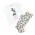 White-Pink-Blue - Front - Disney Womens-Ladies Good Vibes Minnie Mouse Long Pyjama Set