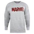 Grey Marl - Front - Marvel Womens-Ladies Zebra Logo Sweatshirt