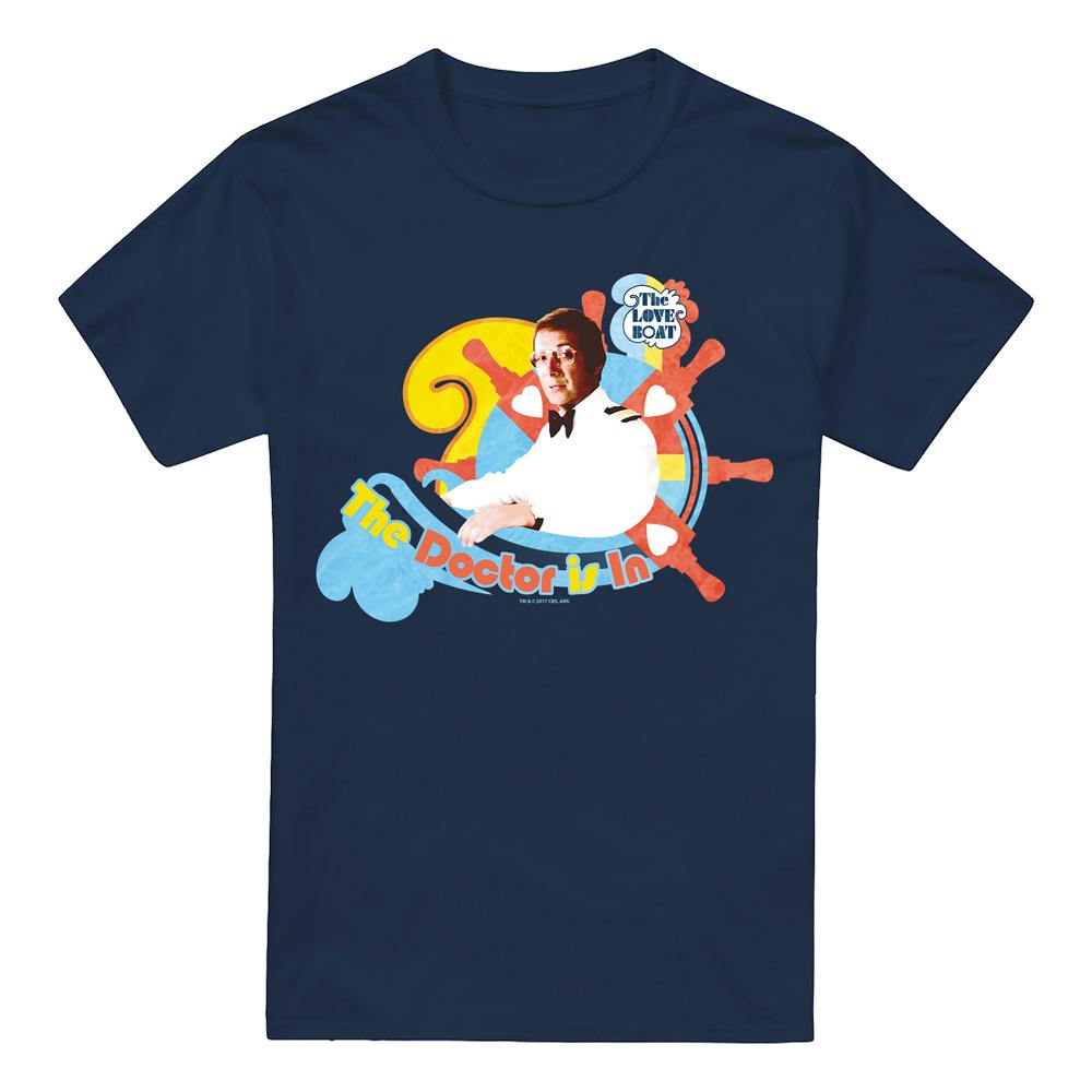 Navy - Front - The Love Boat Mens The Doctor Is In T-Shirt