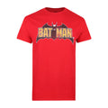 Red - Front - Batman Mens Distressed Logo T-Shirt