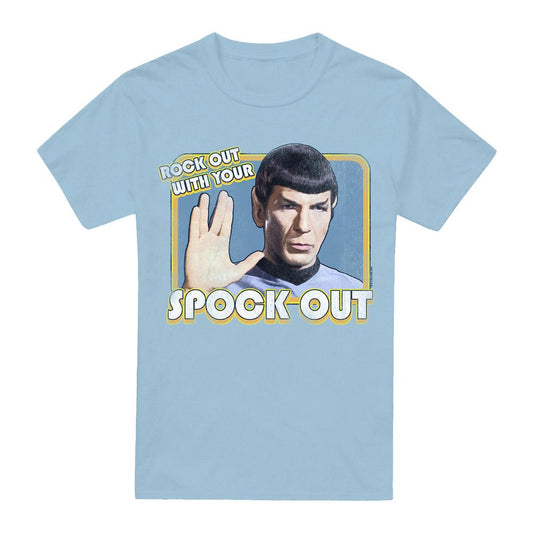 Light Blue - Front - Star Trek Mens Spock Out T-Shirt