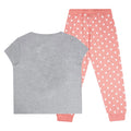Grey-Pink - Back - Disney Womens-Ladies Mickey & Minnie Mouse Long Pyjama Set