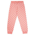 Grey-Pink - Close up - Disney Womens-Ladies Mickey & Minnie Mouse Long Pyjama Set