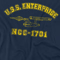 Navy - Side - Star Trek Mens Enterprise Athletic T-Shirt