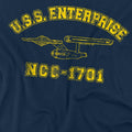Navy - Side - Star Trek Mens Enterprise Athletic T-Shirt