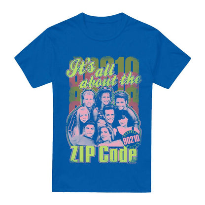Royal Blue - Front - 90210 Mens Zip Code T-Shirt