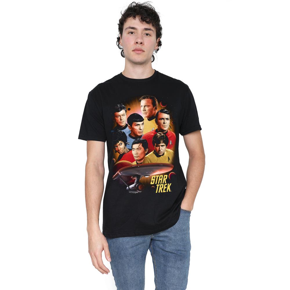 Black - Side - Star Trek Mens Heart of the Enterprise T-Shirt
