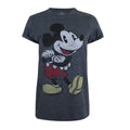 Dark Heather - Front - Disney Womens-Ladies Mickey Mouse Vintage T-Shirt