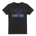 Black - Front - Star Trek Mens Enterprise Outline T-Shirt