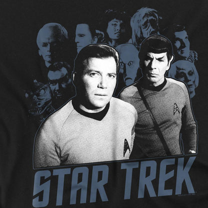Black - Side - Star Trek Mens Kirk Spock & Company T-Shirt
