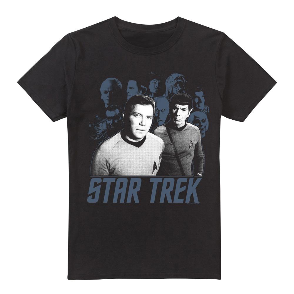 Black - Front - Star Trek Mens Kirk Spock & Company T-Shirt