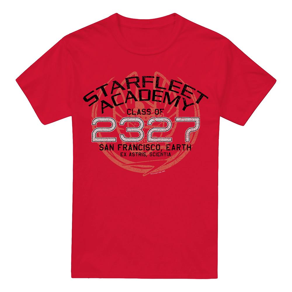 Red - Front - Star Trek Mens Graduation Jean-Luc Picard T-Shirt