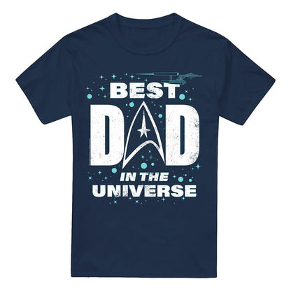 Navy - Front - Star Trek Mens Best Dad in the Universe Fathers Day T-Shirt