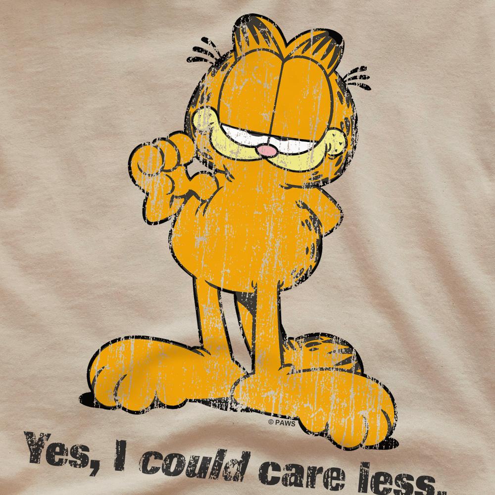 Sand - Pack Shot - Garfield Mens Yes I Could Care Less T-Shirt