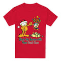 Red - Front - Garfield Mens Share The Season T-Shirt