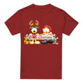 Cardinal - Front - Garfield Mens Banner Christmas T-Shirt