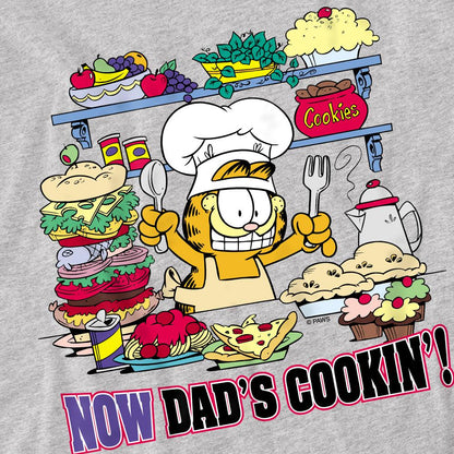 Sport Heather - Side - Garfield Mens Now Dad´s Cooking T-Shirt