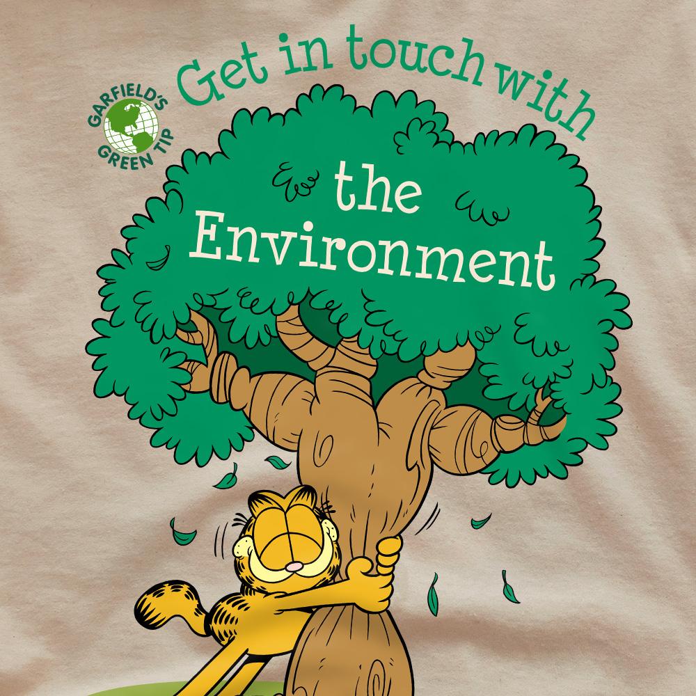 Sand - Side - Garfield Mens Get In Touch T-Shirt