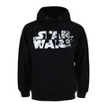 Black-White - Front - Star Wars Mens Rebel Logo Pullover Hoodie