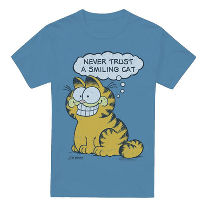 Carolina Blue - Front - Garfield Mens Smiling Cat T-Shirt