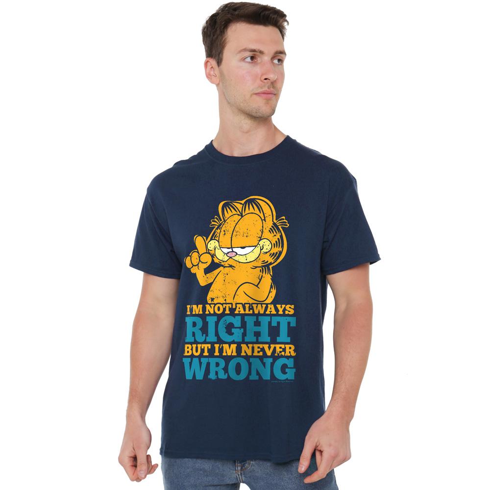 Navy - Lifestyle - Garfield Mens Never Wrong T-Shirt