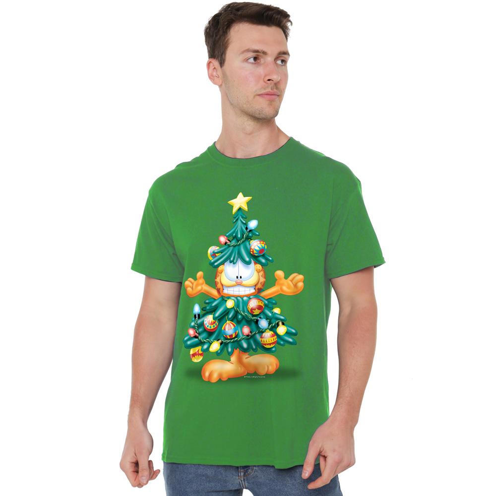 Kelly Green - Side - Garfield Mens Tree T-Shirt