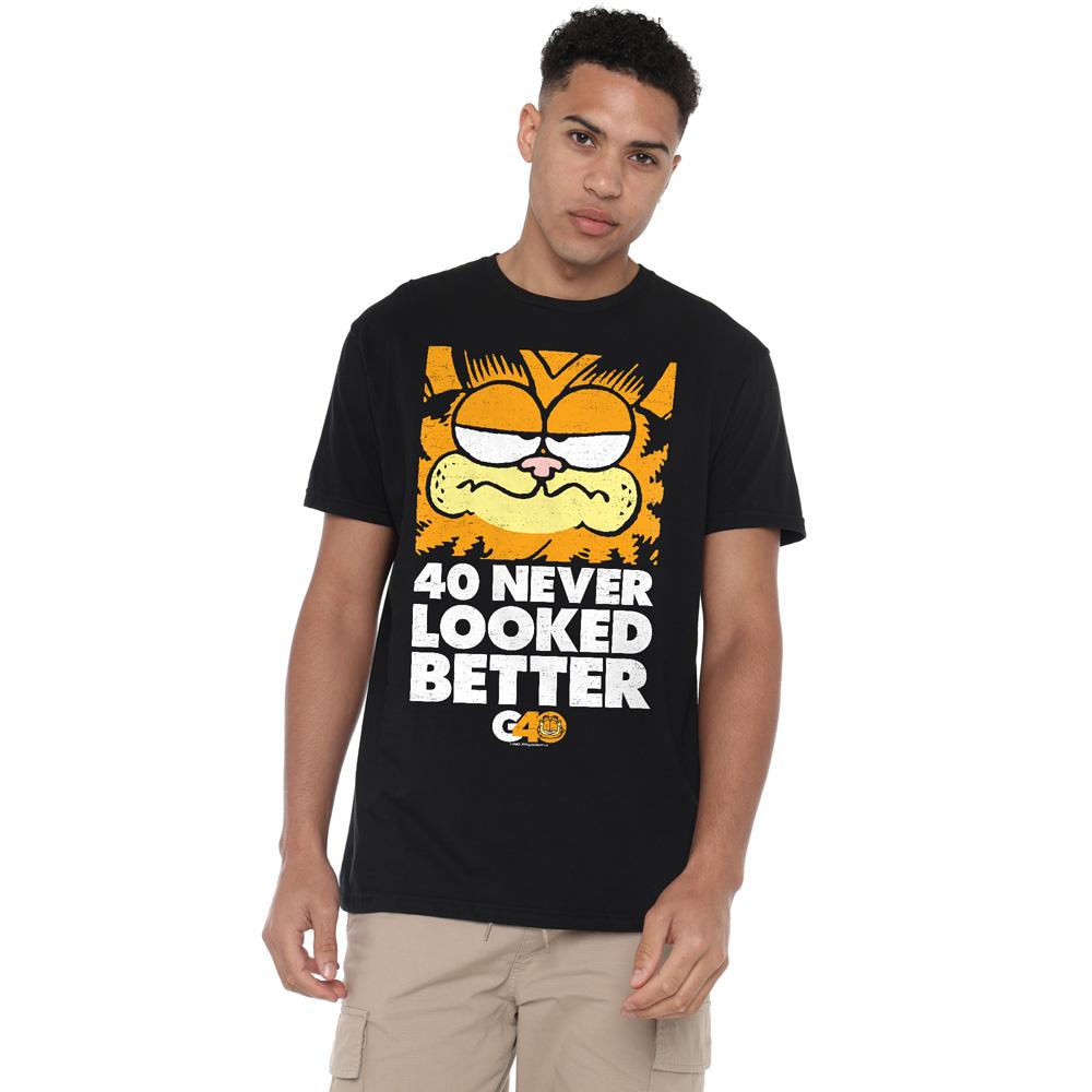 Black - Lifestyle - Garfield Mens 40 Looks T-Shirt