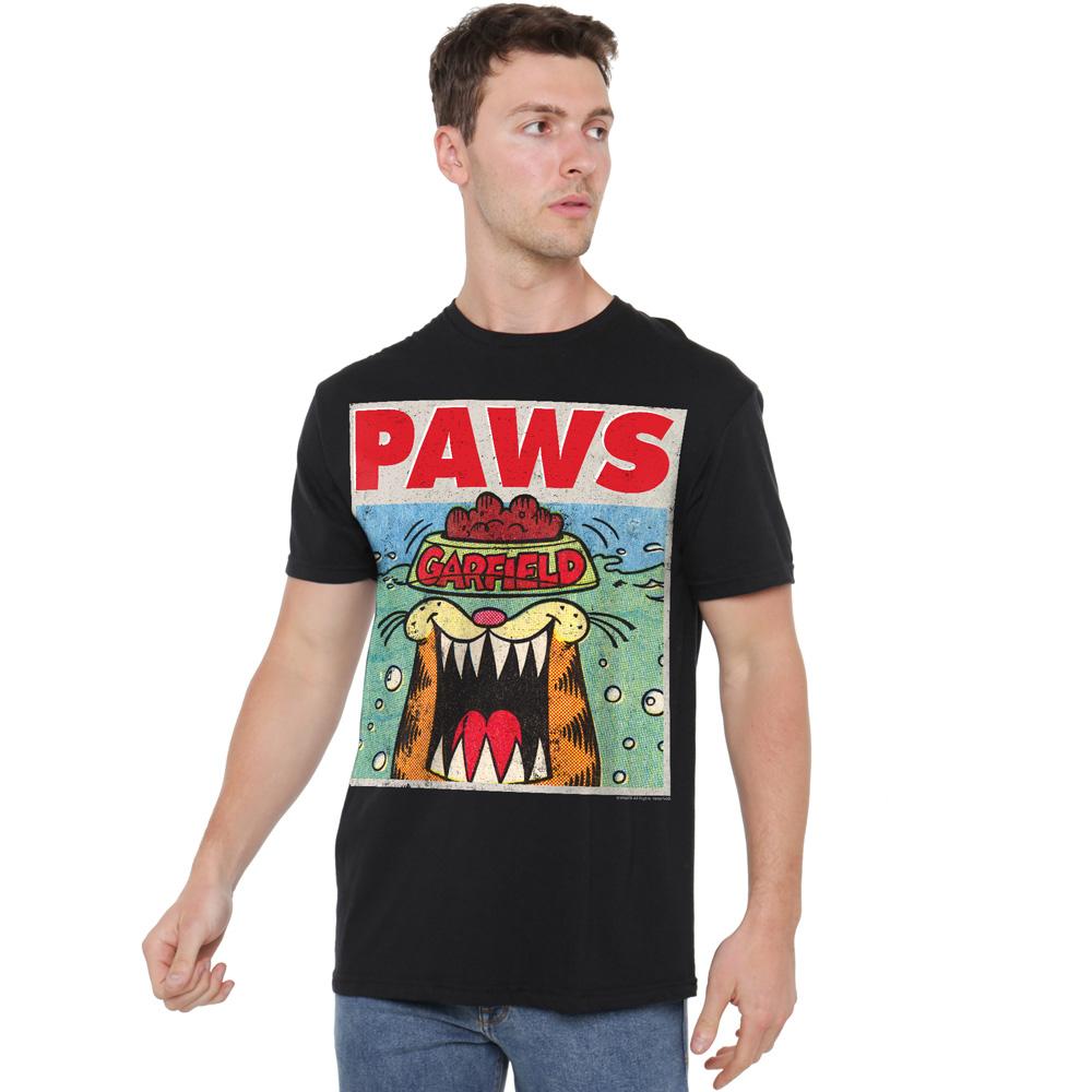 Black - Lifestyle - Garfield Mens Paws T-Shirt