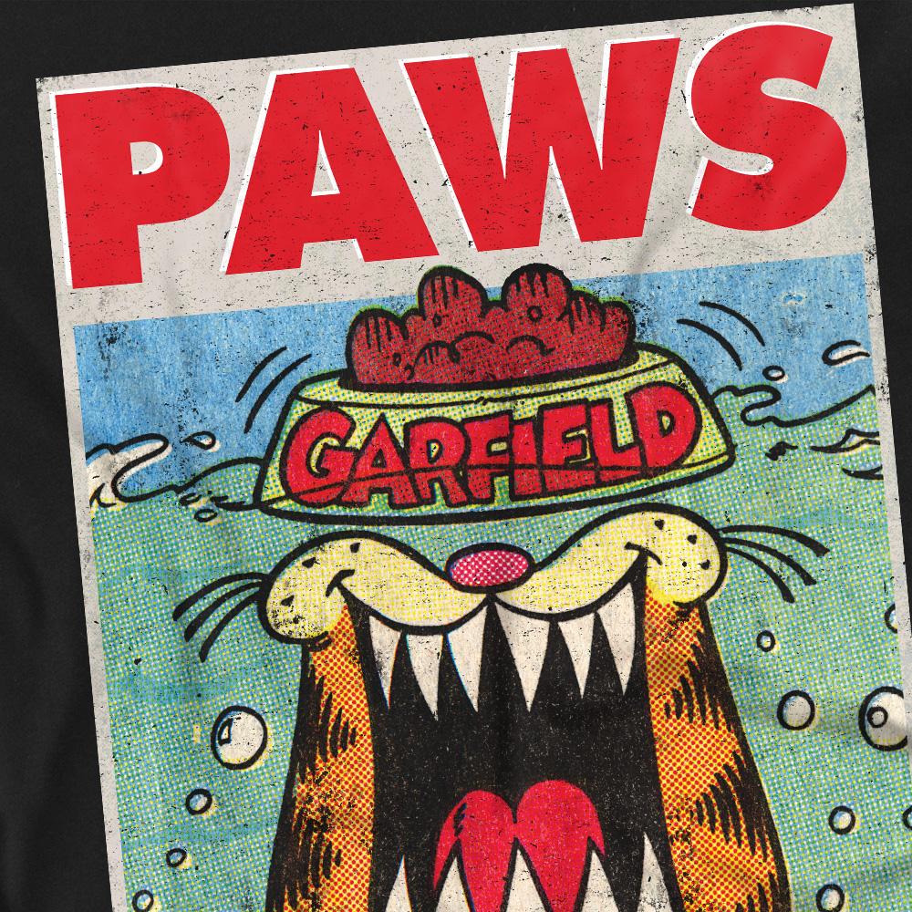 Black - Side - Garfield Mens Paws T-Shirt