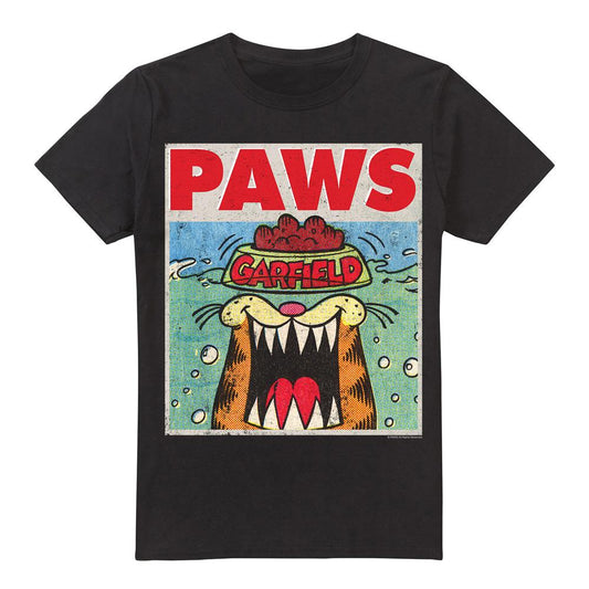 Black - Front - Garfield Mens Paws T-Shirt