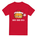 Red - Front - Garfield Mens Ho Ho Ho T-Shirt