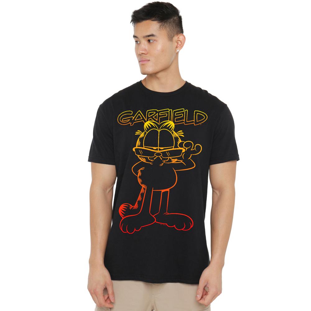 Black - Side - Garfield Mens Hotshot T-Shirt